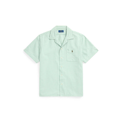 Gingham Short-Sleeve Patterned Shirt