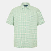 Men's Gingham Short-Sleeve Patterned Shirt