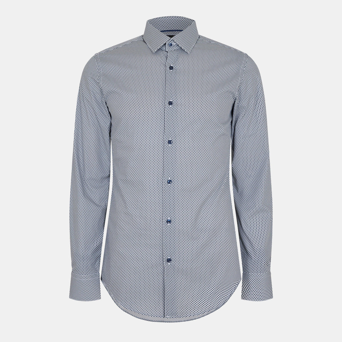 Men's H-Hank-S-Kent-C1-232 Patterned Short-Sleeve Shirt