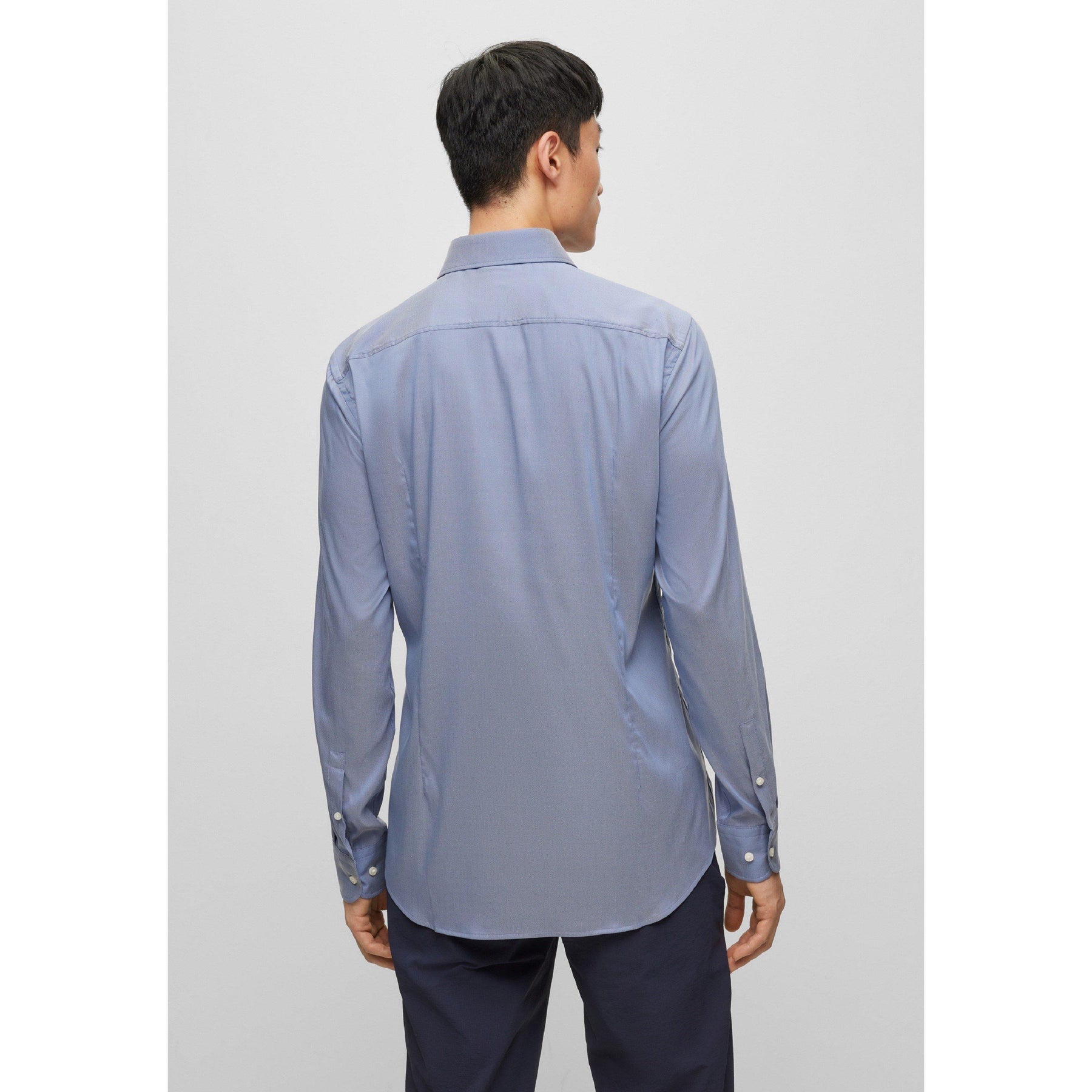 Men's P-Hank-Spread-C1-222 Plain Long-Sleeve Shirt