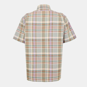 Men's Plaid Short-Sleeve Patterned Shirt