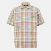 Men's Plaid Short-Sleeve Patterned Shirt