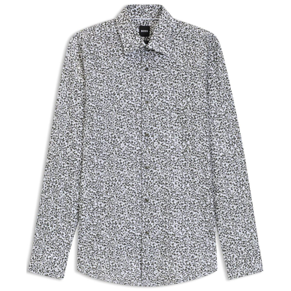 Men's Floral Print Stretch Cotton Shirt