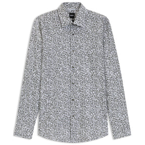 Men's Floral Print Stretch Cotton Shirt