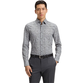 Men's Floral Print Stretch Cotton Shirt