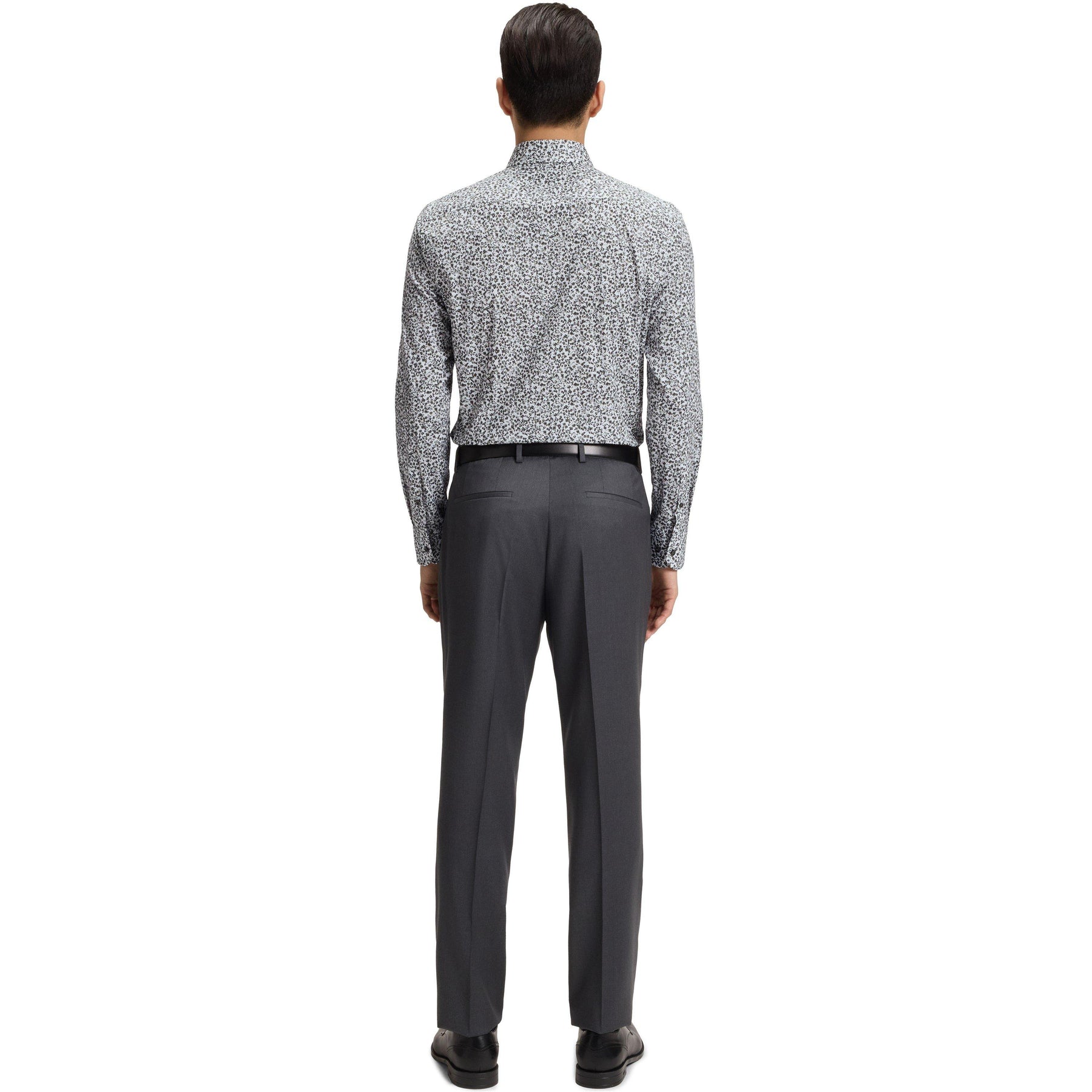 Men's Floral Print Stretch Cotton Shirt