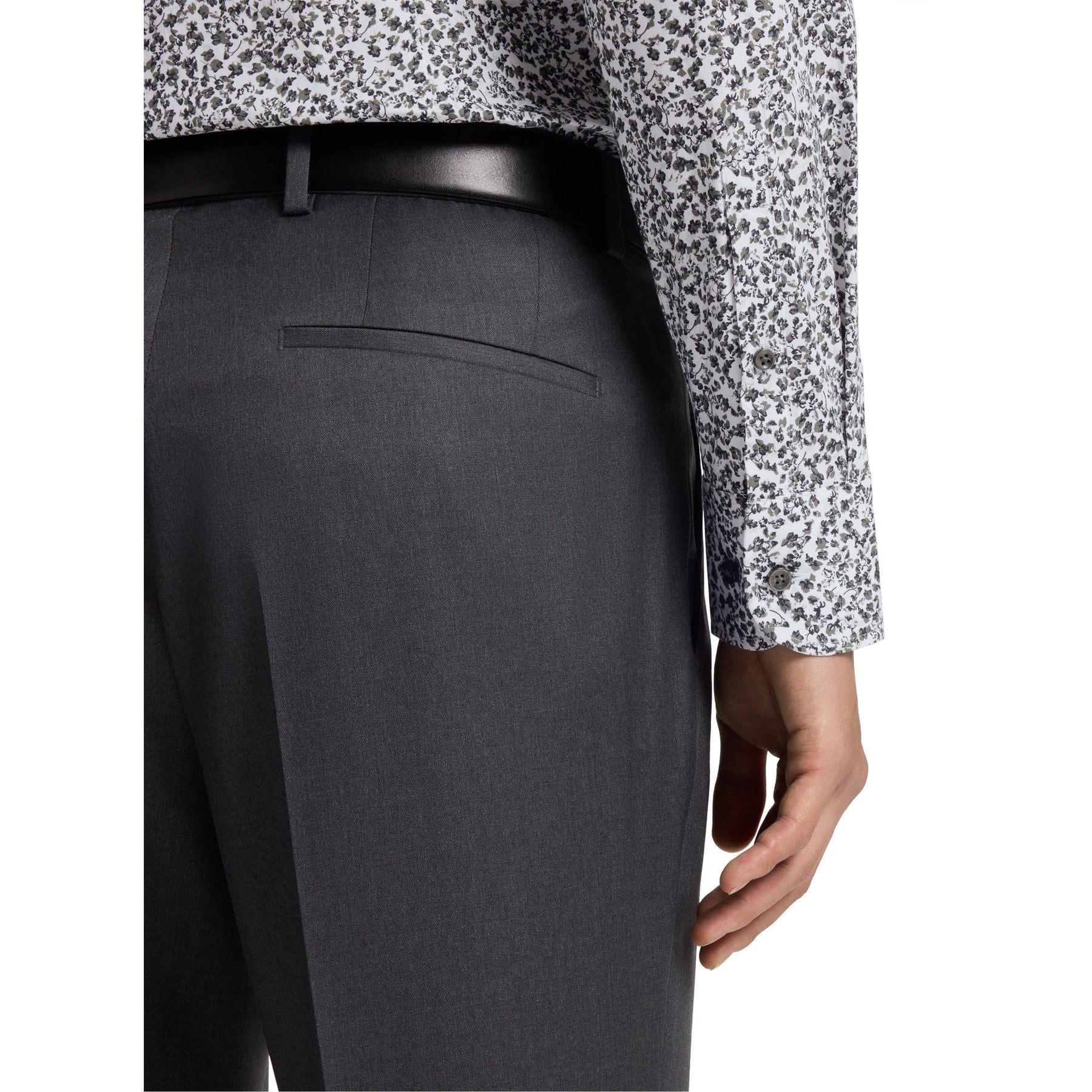 Men's Floral Print Stretch Cotton Shirt