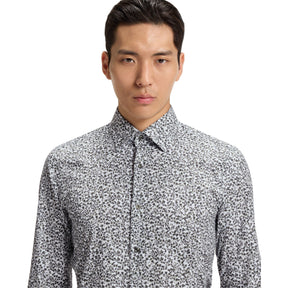 Men's Floral Print Stretch Cotton Shirt