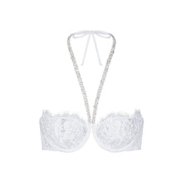 Skims Lace Unlined Halter Bra