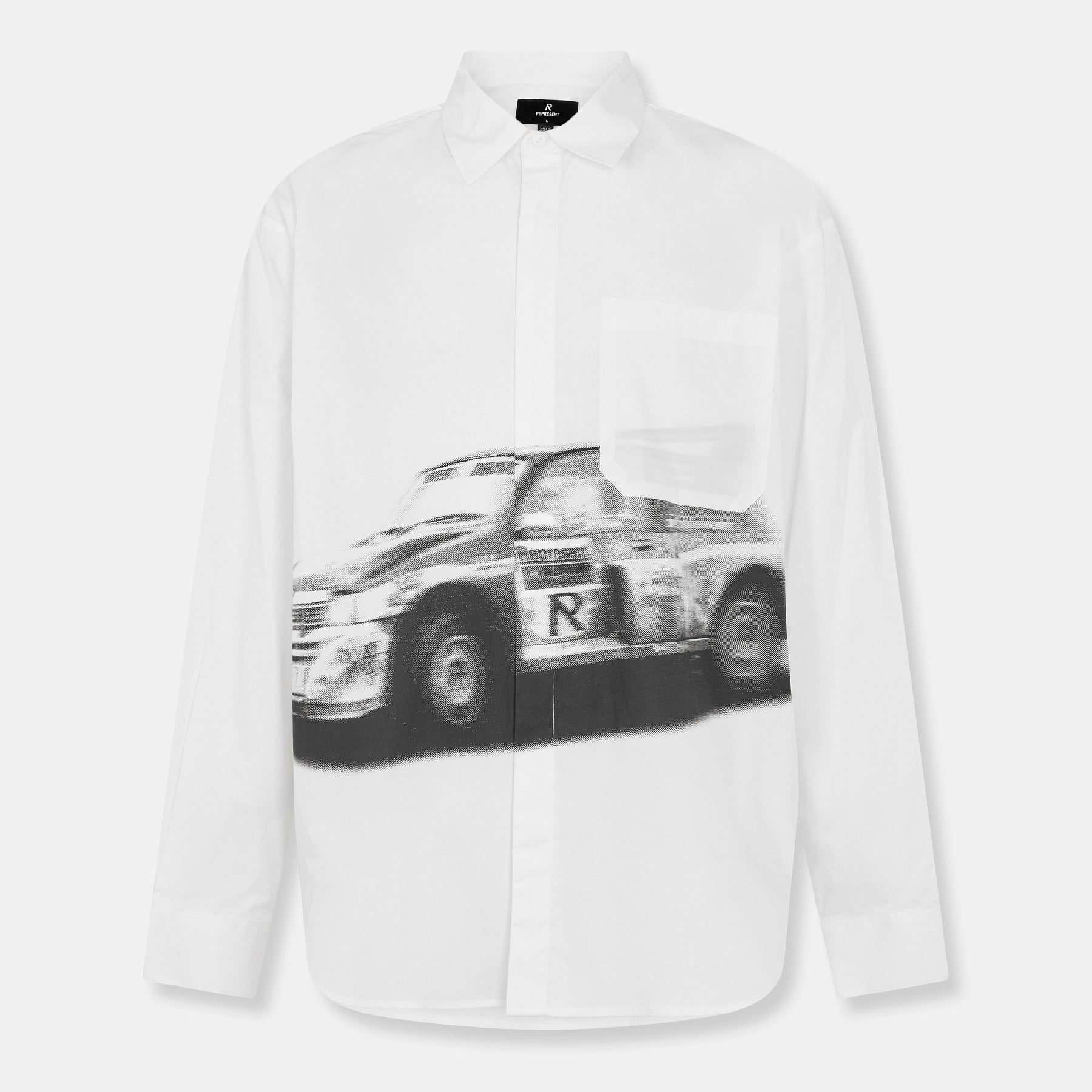 Men's Long-Sleeve Patterned Shirt