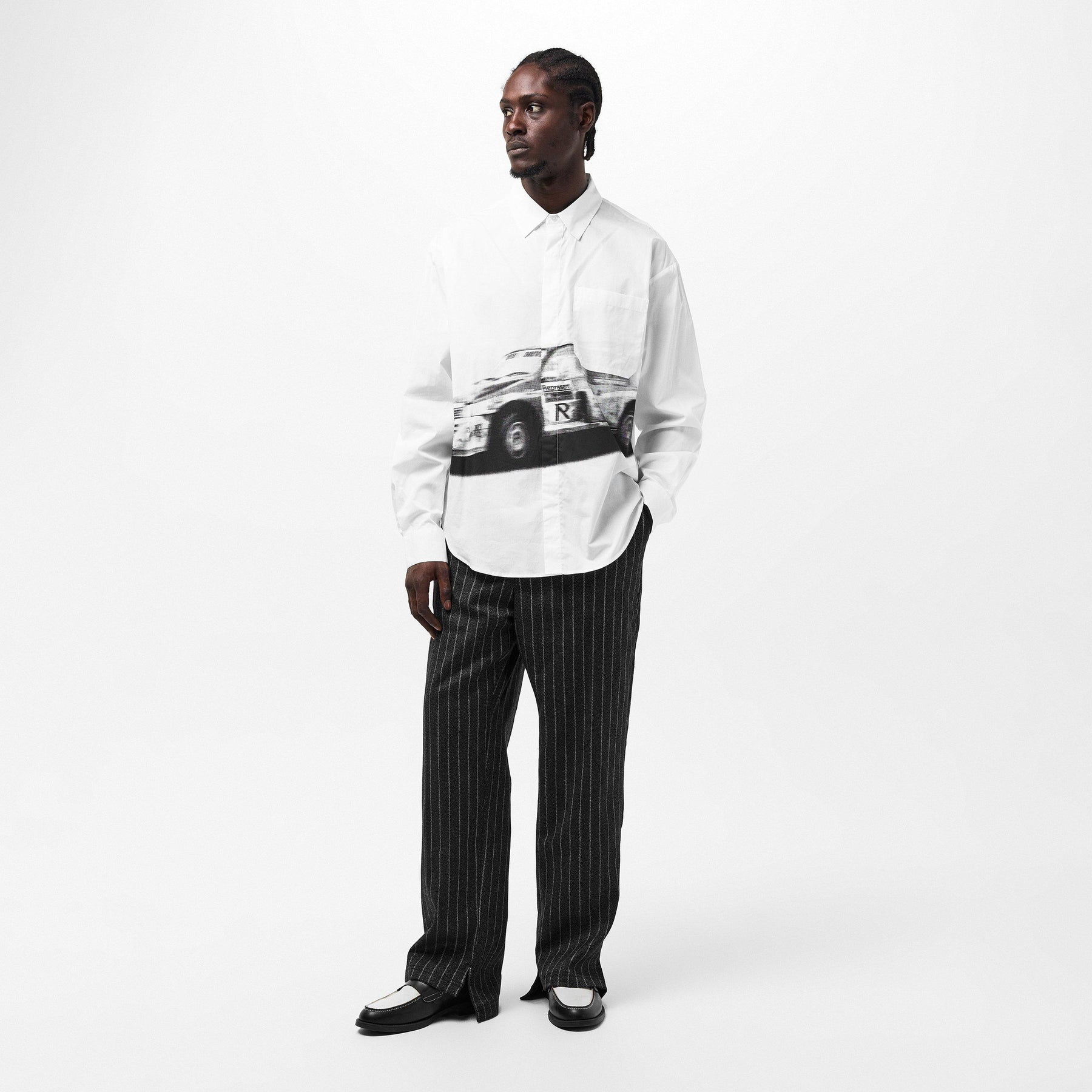 Men's Long-Sleeve Patterned Shirt