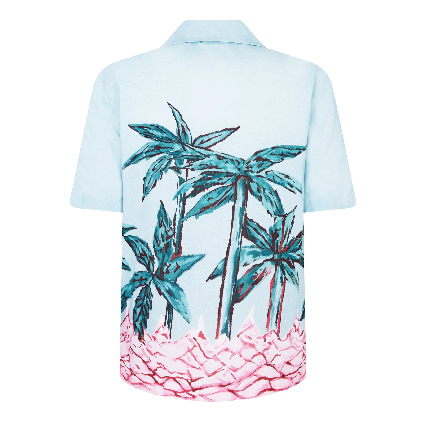 Palm Tree Print Bowling Shirt