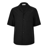 Men's Jacq Short-Sleeve Silk Shirt
