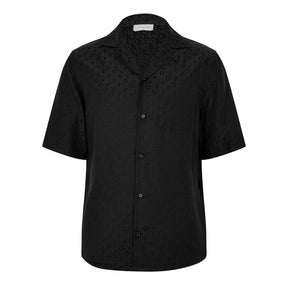 Men's Jacq Short-Sleeve Silk Shirt