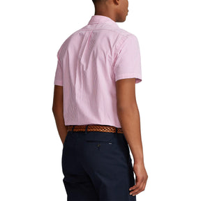 Striped Seersucker Short-Sleeve Shirt