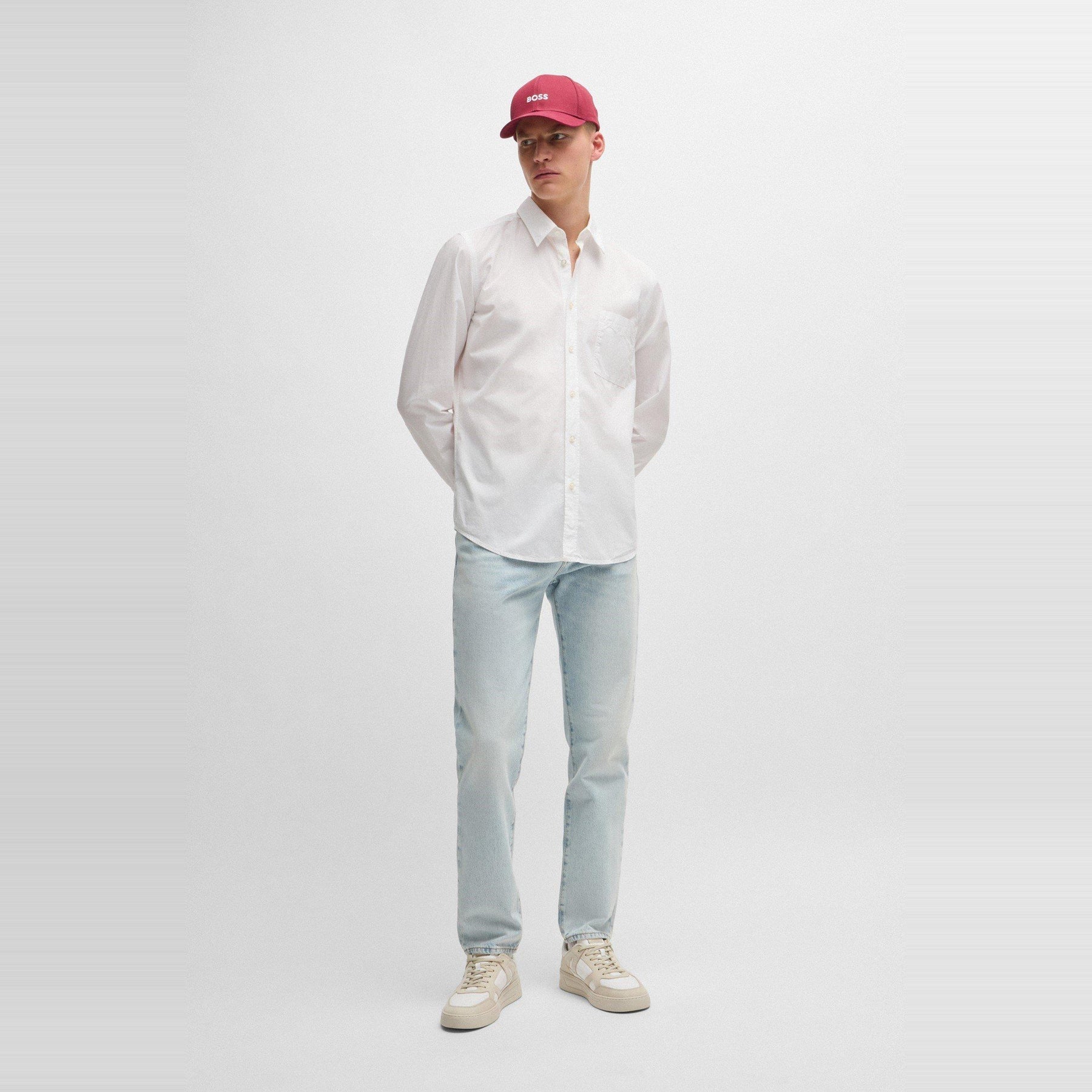 Men's Relegant Plain Long-Sleeve Shirt