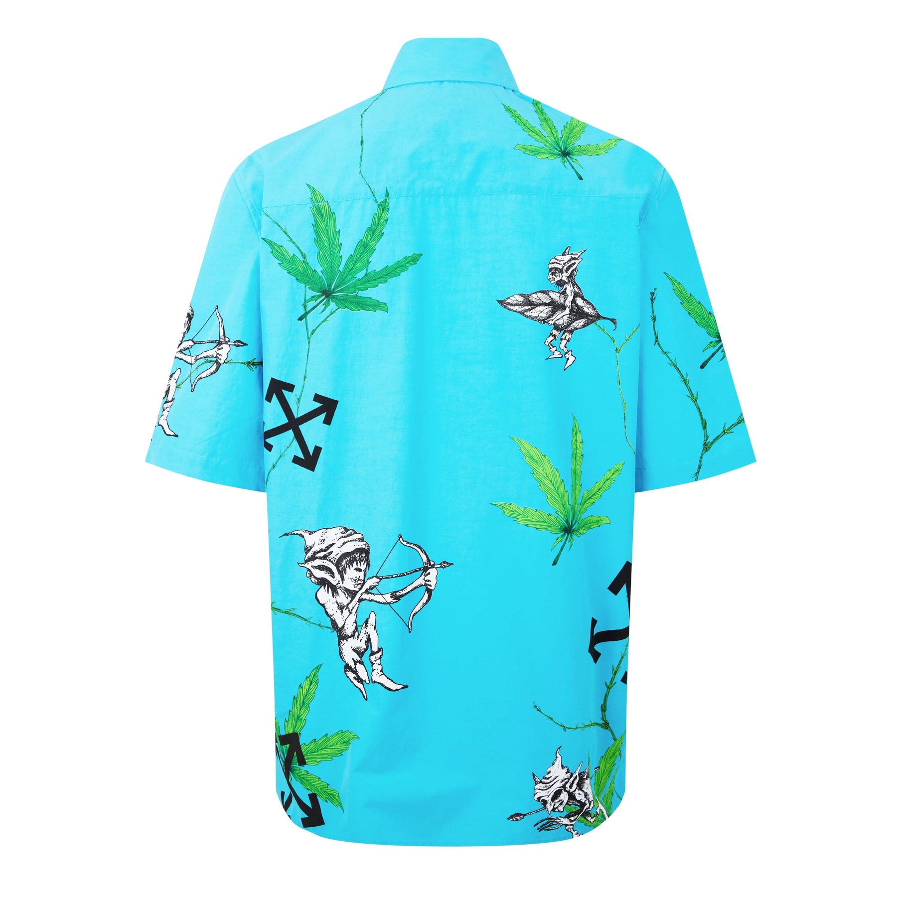 Men's Weed Short-Sleeve Shirt, Striking Graphic Print