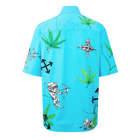 Men's Weed Short-Sleeve Shirt, Striking Graphic Print