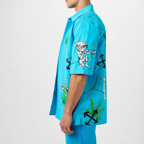 Men's Weed Short-Sleeve Shirt, Striking Graphic Print