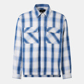 Men's Cotton-Blend Cheque Shirt, Oversized Fit