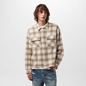 Men's Waffle Flannel Shirt, Textured Fabric
