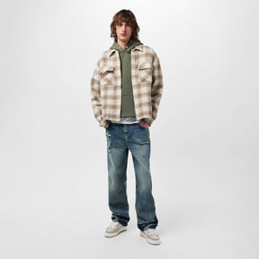 Men's Waffle Flannel Shirt, Textured Fabric