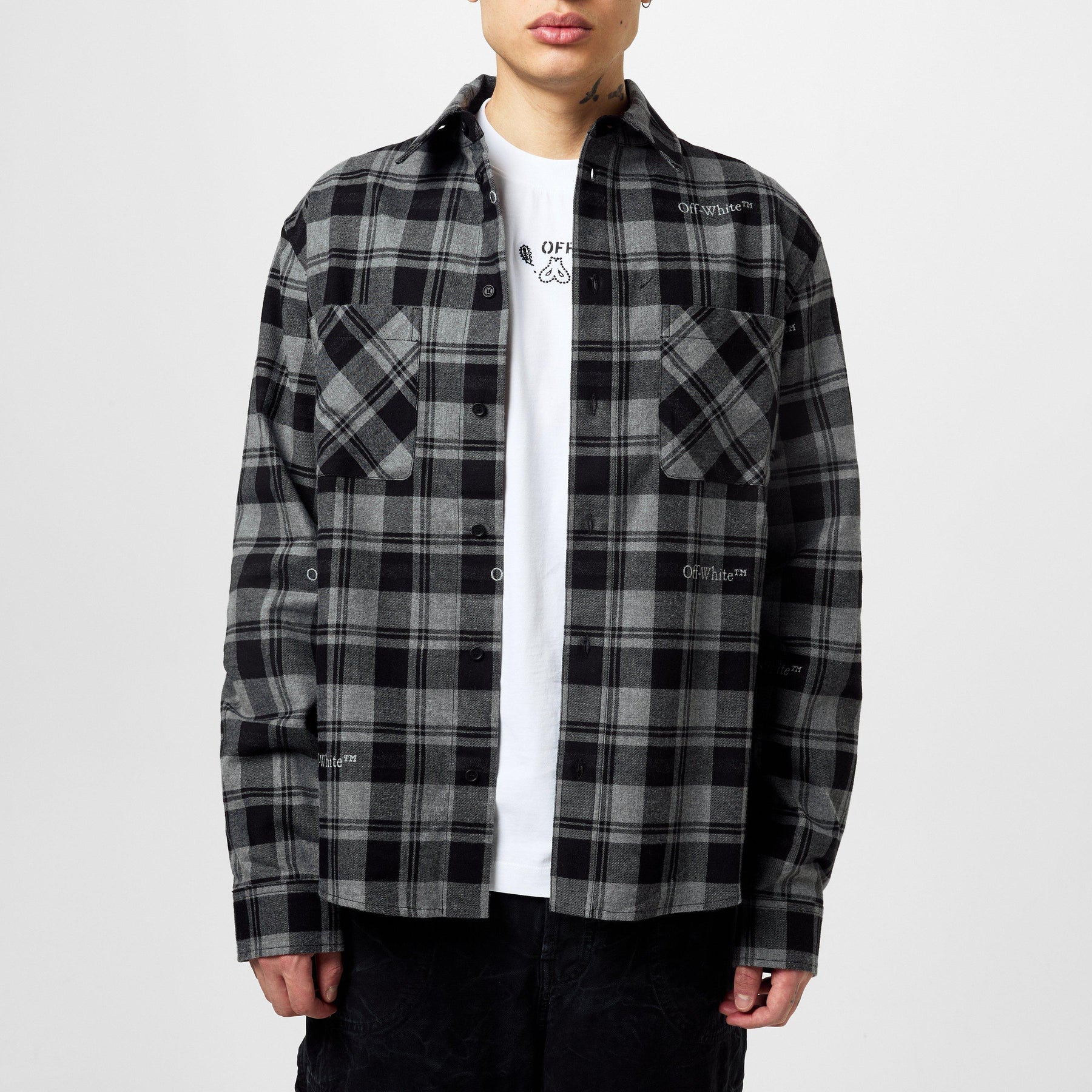 Men's Check Shirt, All-over Pattern