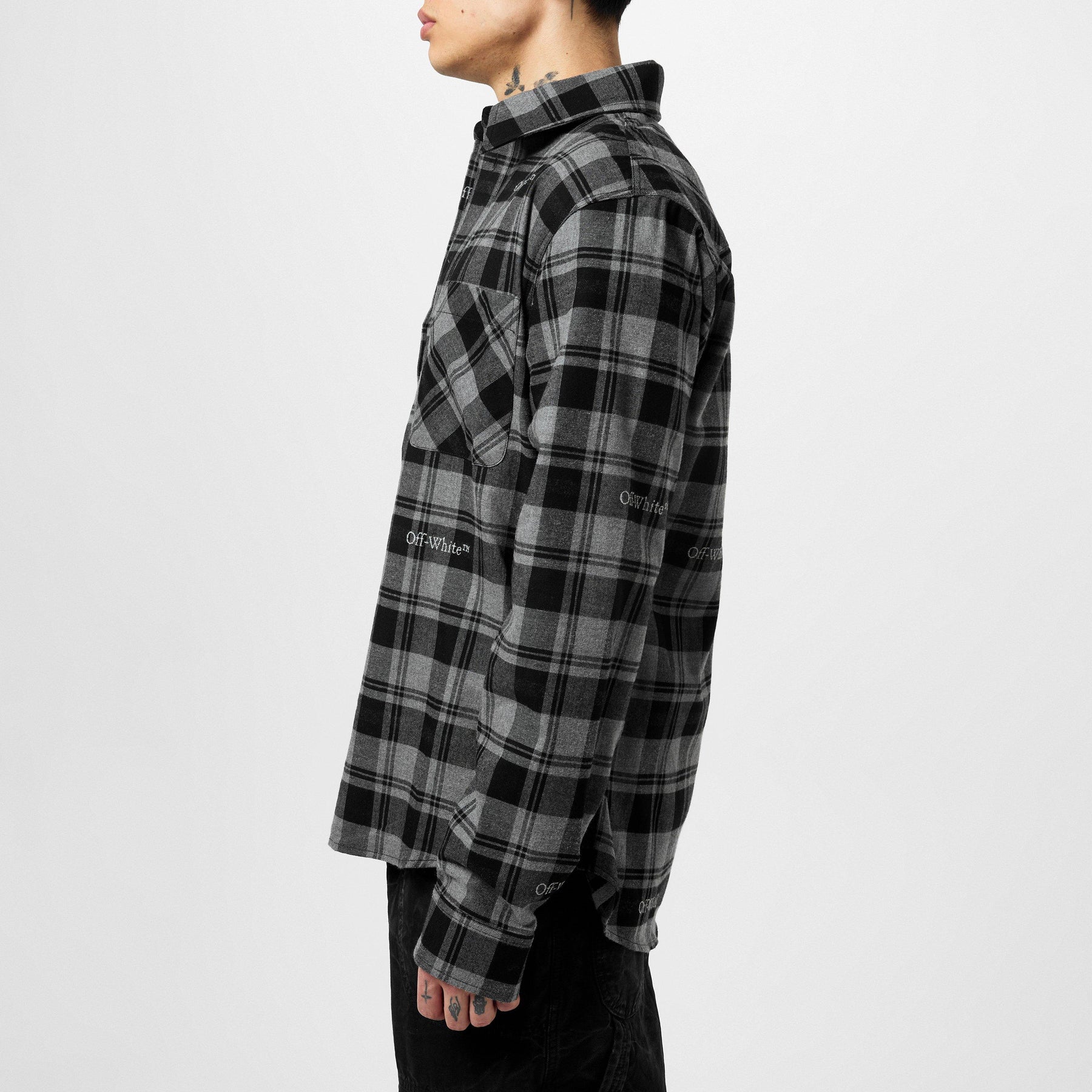 Men's Check Shirt, All-over Pattern