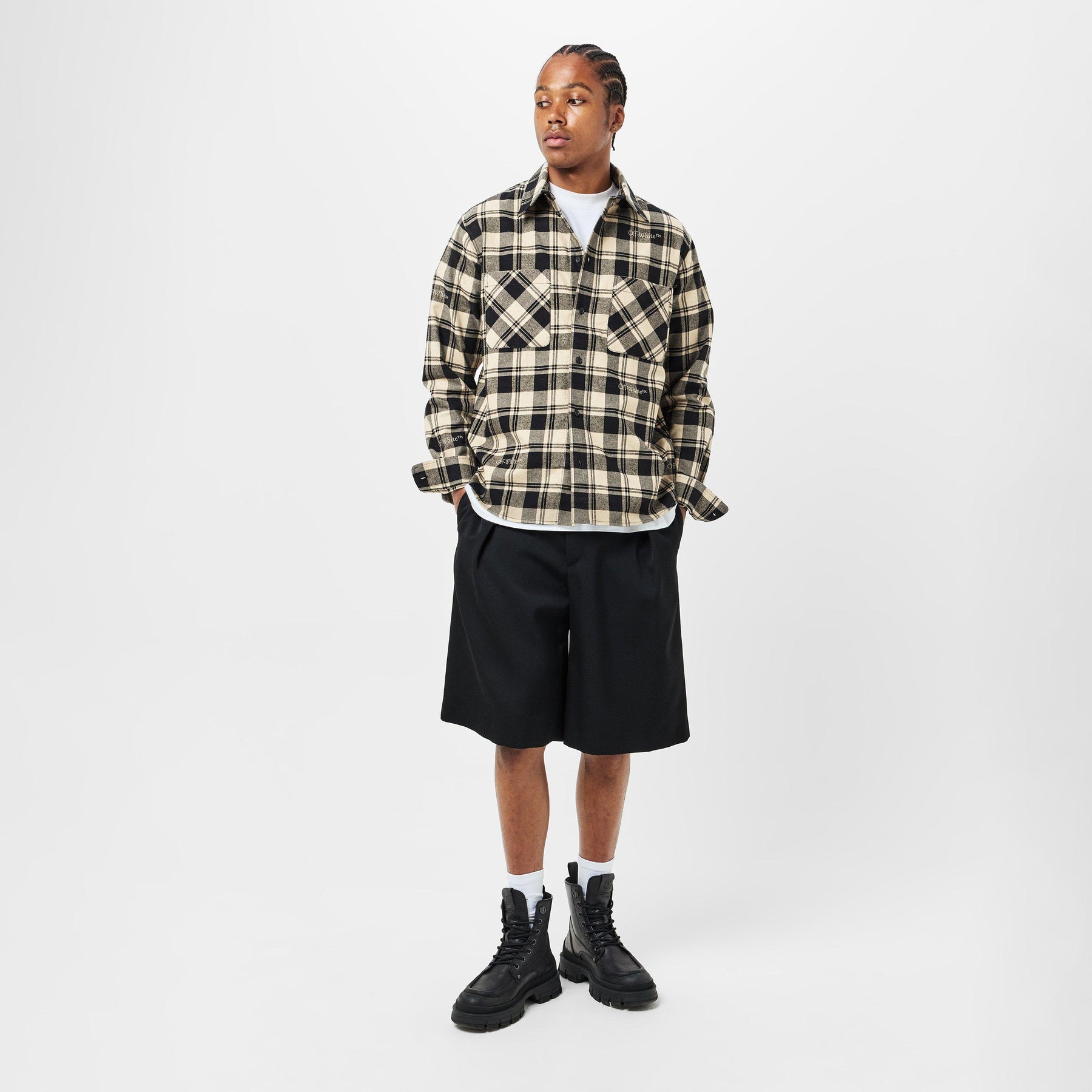 Men's Check Shirt, All-over Pattern