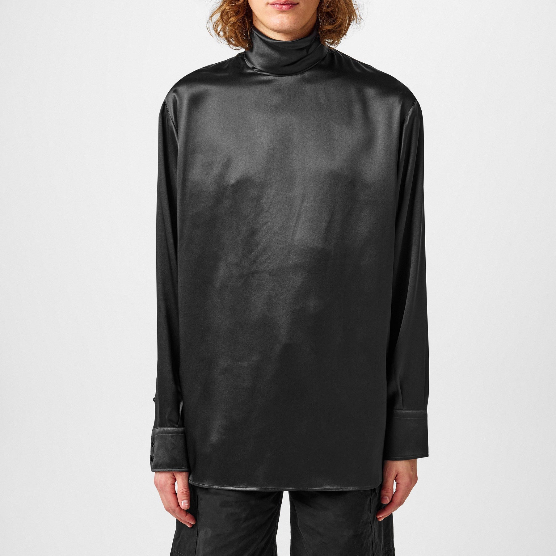 Loose Silk Turtleneck