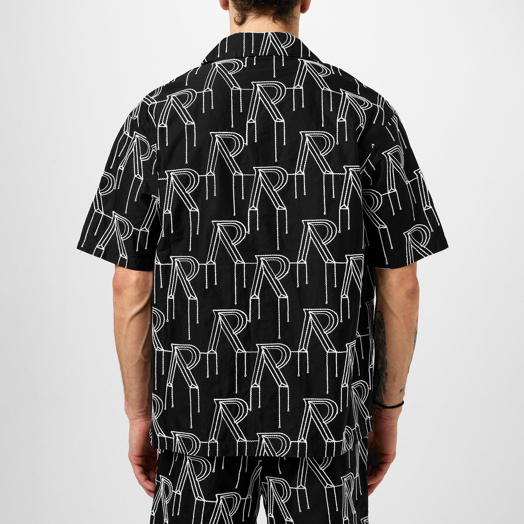 Men's Rep Embroidered Pattern Design Shirt