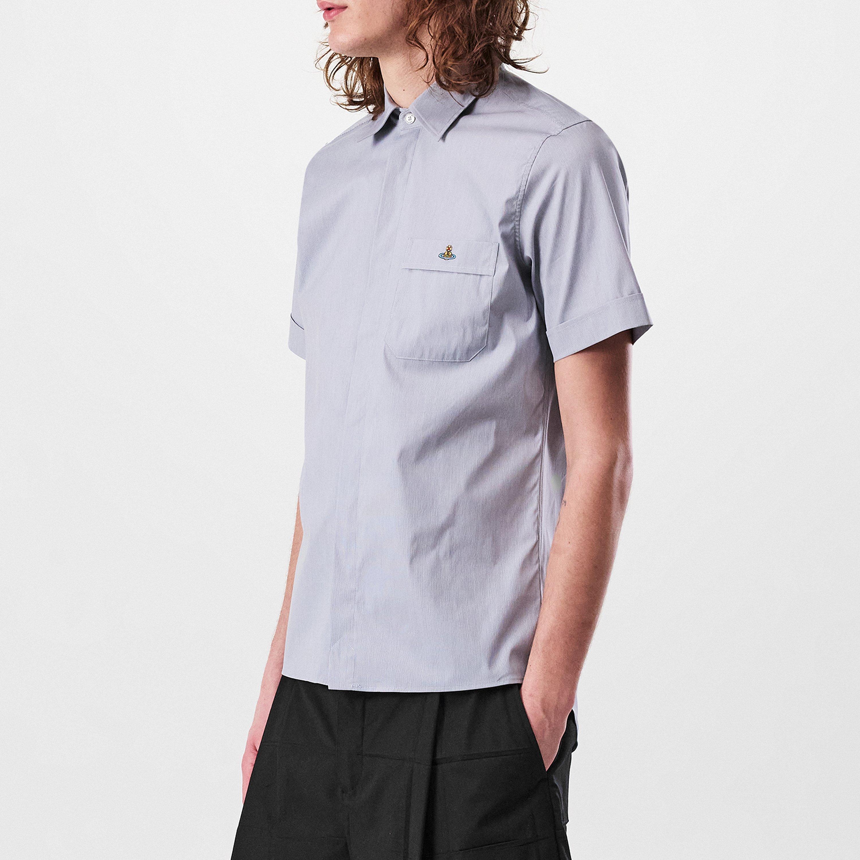 Men's Cotton Classic Saturn Orb Short-Sleeved Shirt