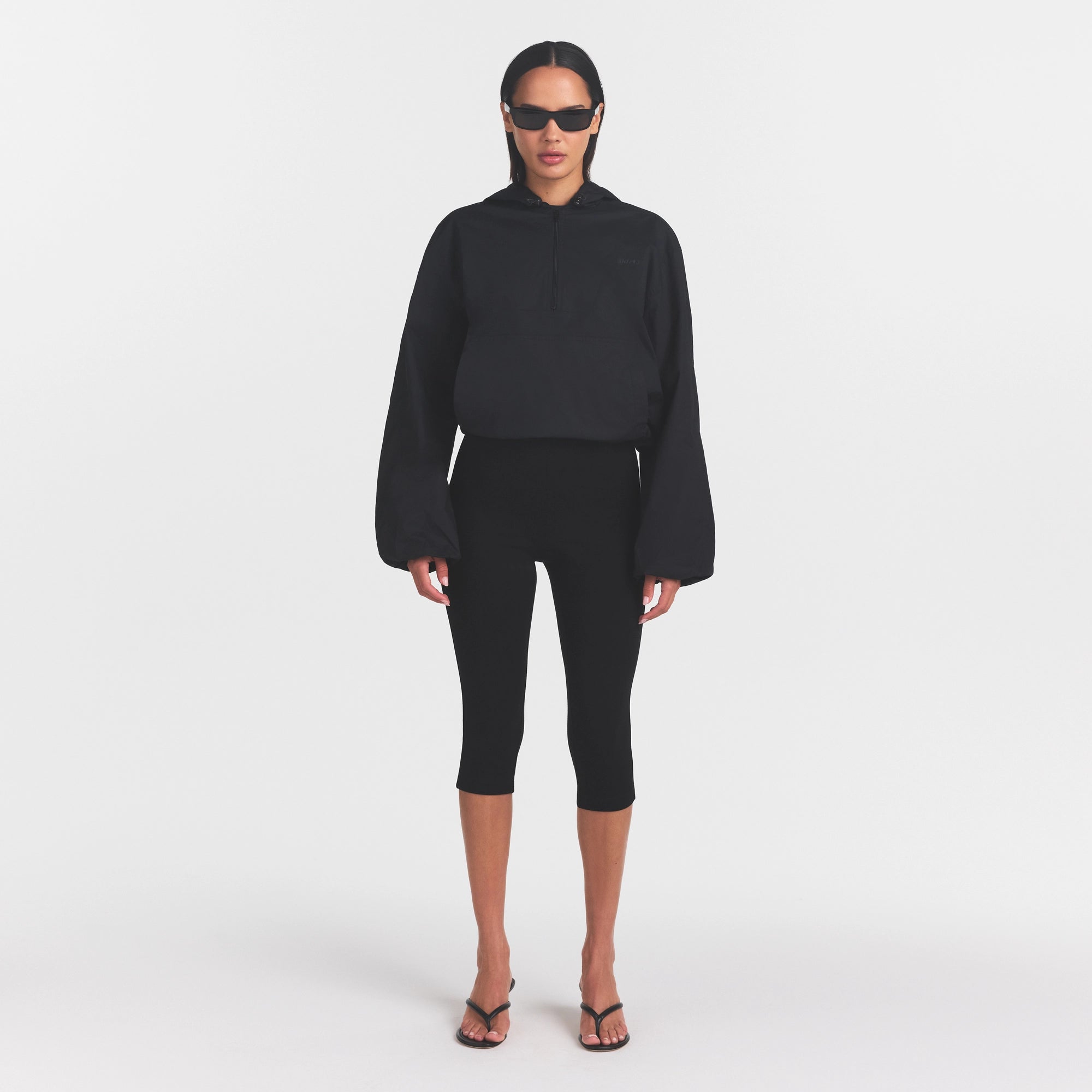 Woven Cotton Half Zip Pullover