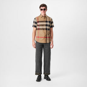 Men's Check Cotton Somerton Short Sleeved Shirt
