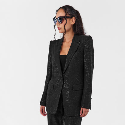 Sequin Long Sleeve Blazer