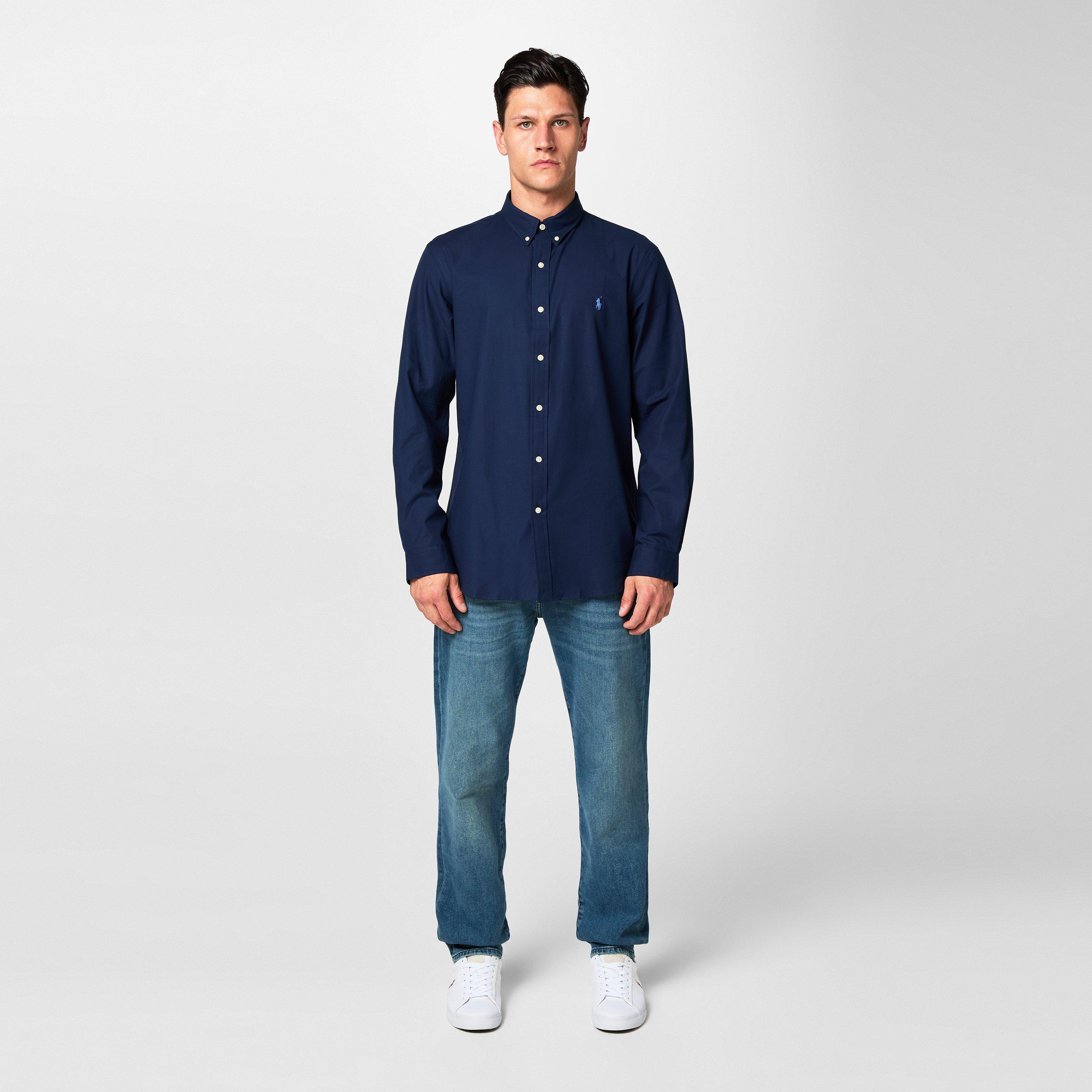Men's Slim Fit Poplin Long-Sleeve Shirt