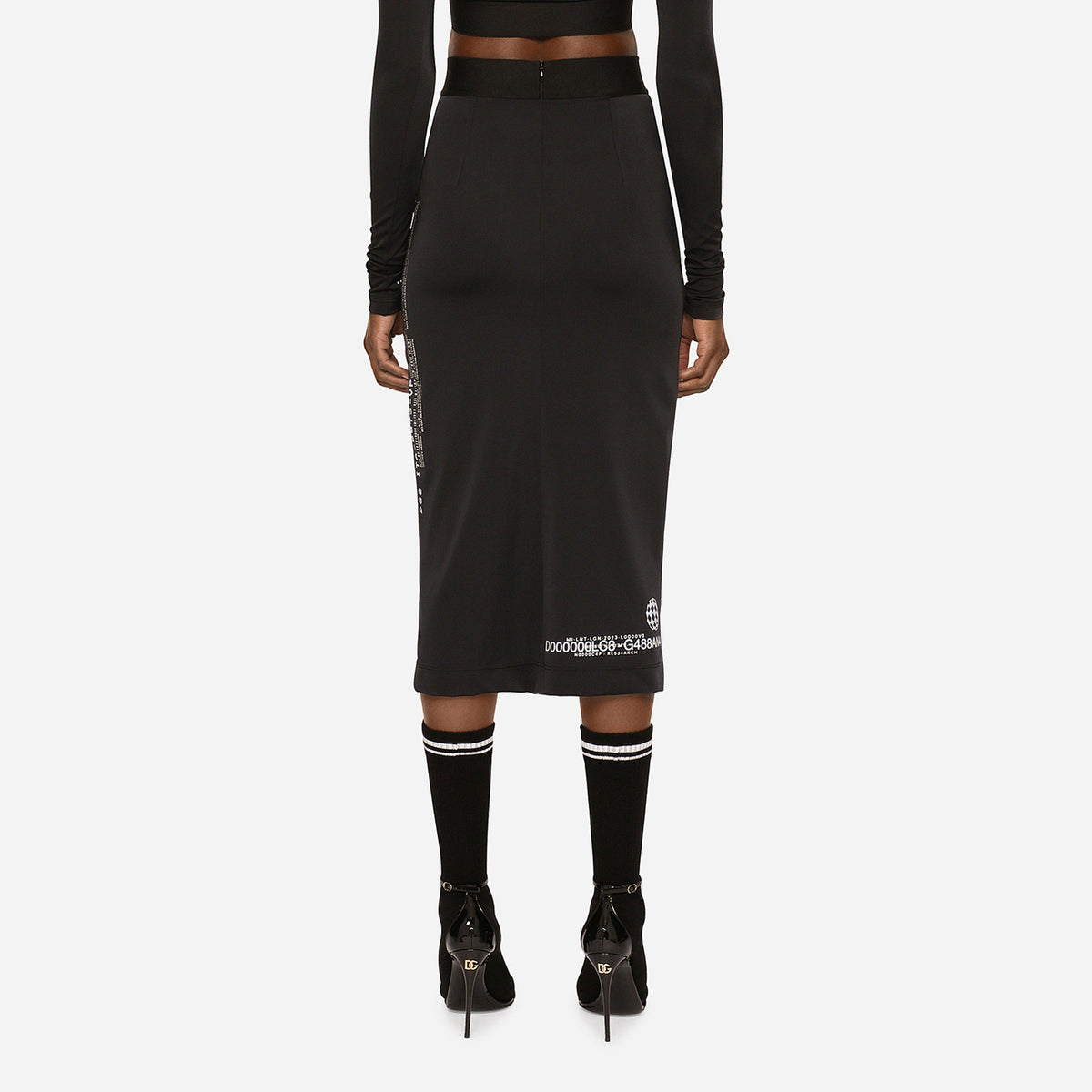 Dg Vib3 Stretch Jersey Pencil Skirt