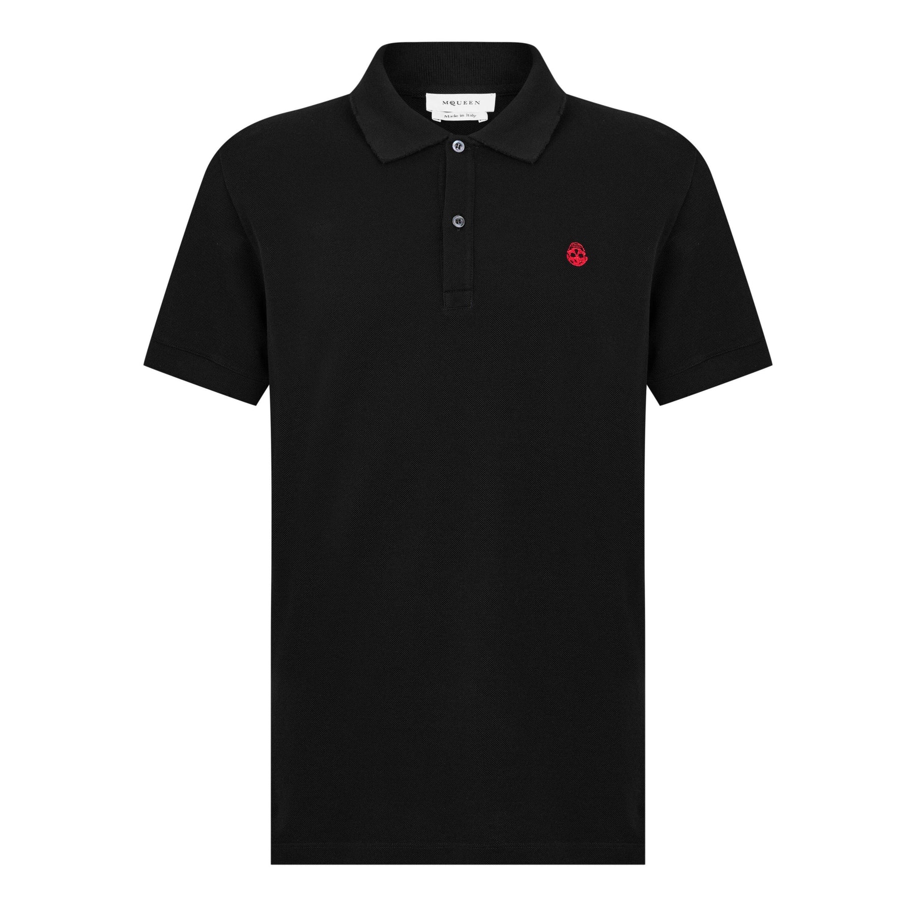 Embroidered Skull Polo Shirt