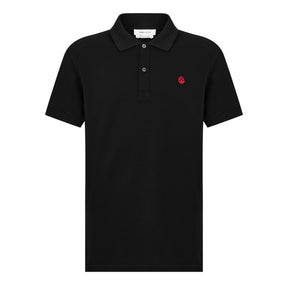 Embroidered Skull Polo Shirt