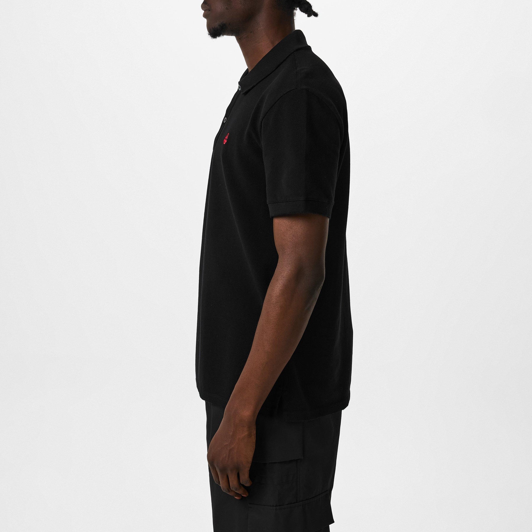 Embroidered Skull Polo Shirt