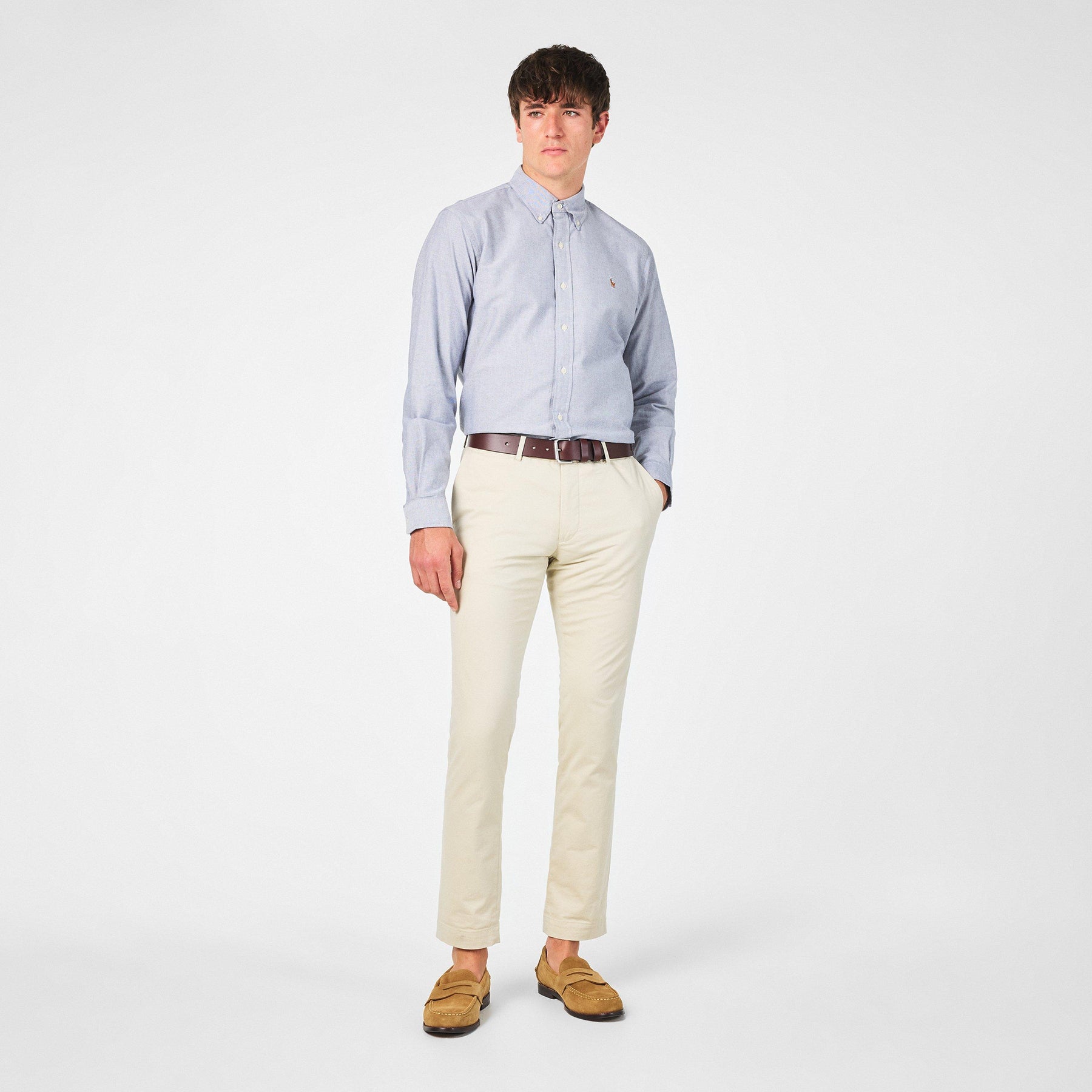 Men's Slim Fit Oxford Long Sleeve Shirt