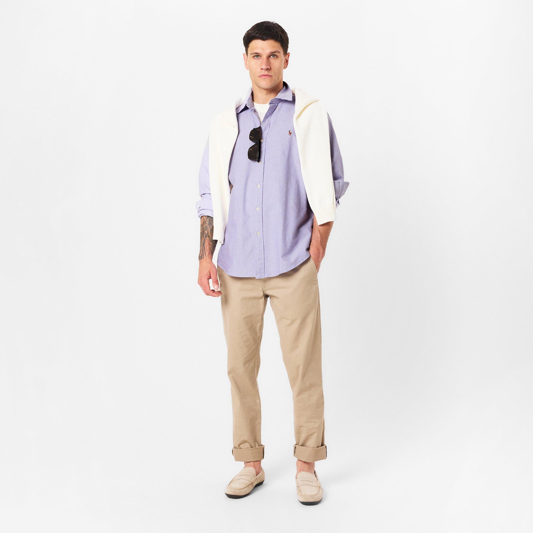 Men's Slim Fit Oxford Long Sleeve Shirt