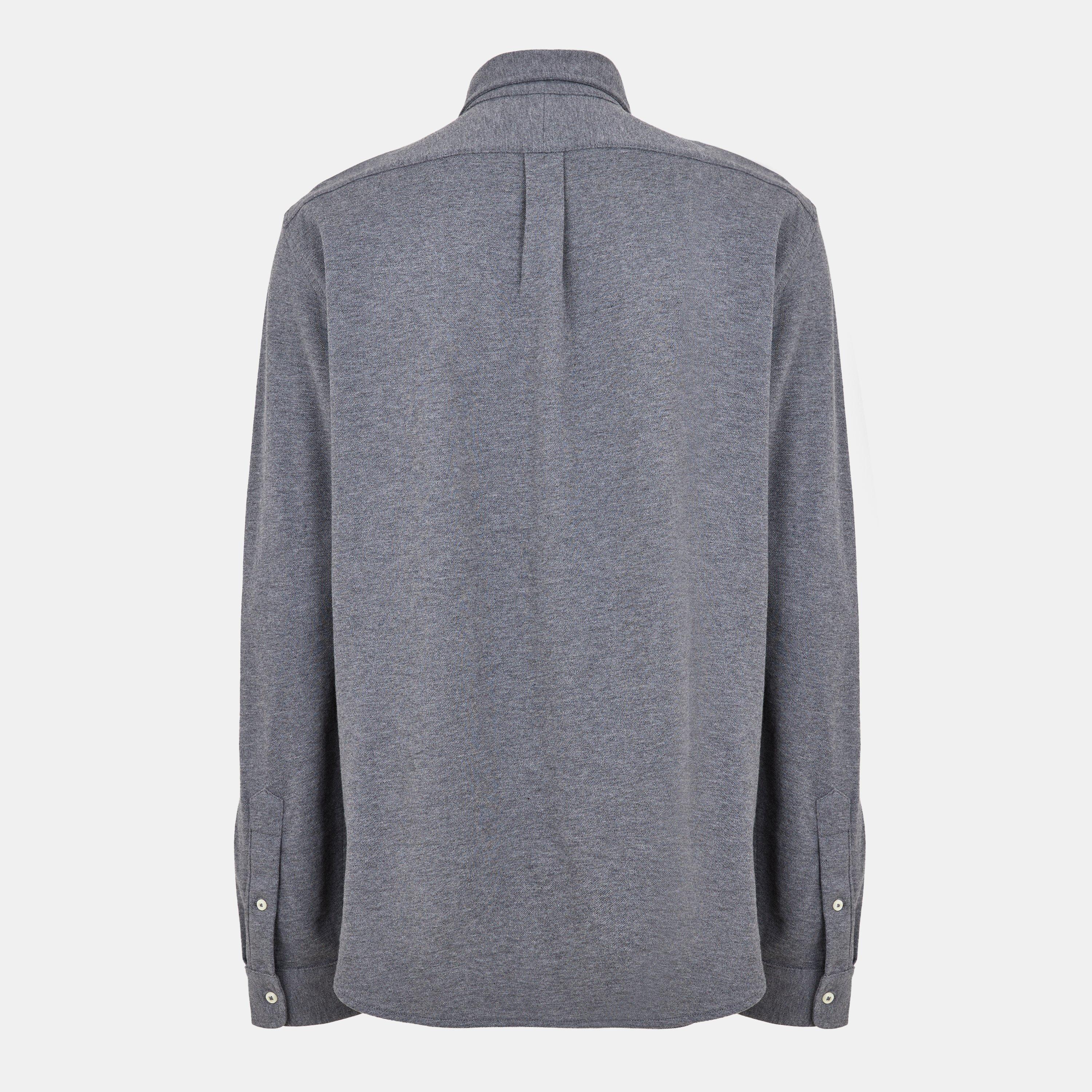 Slim Fit Button-Down Plain Shirt