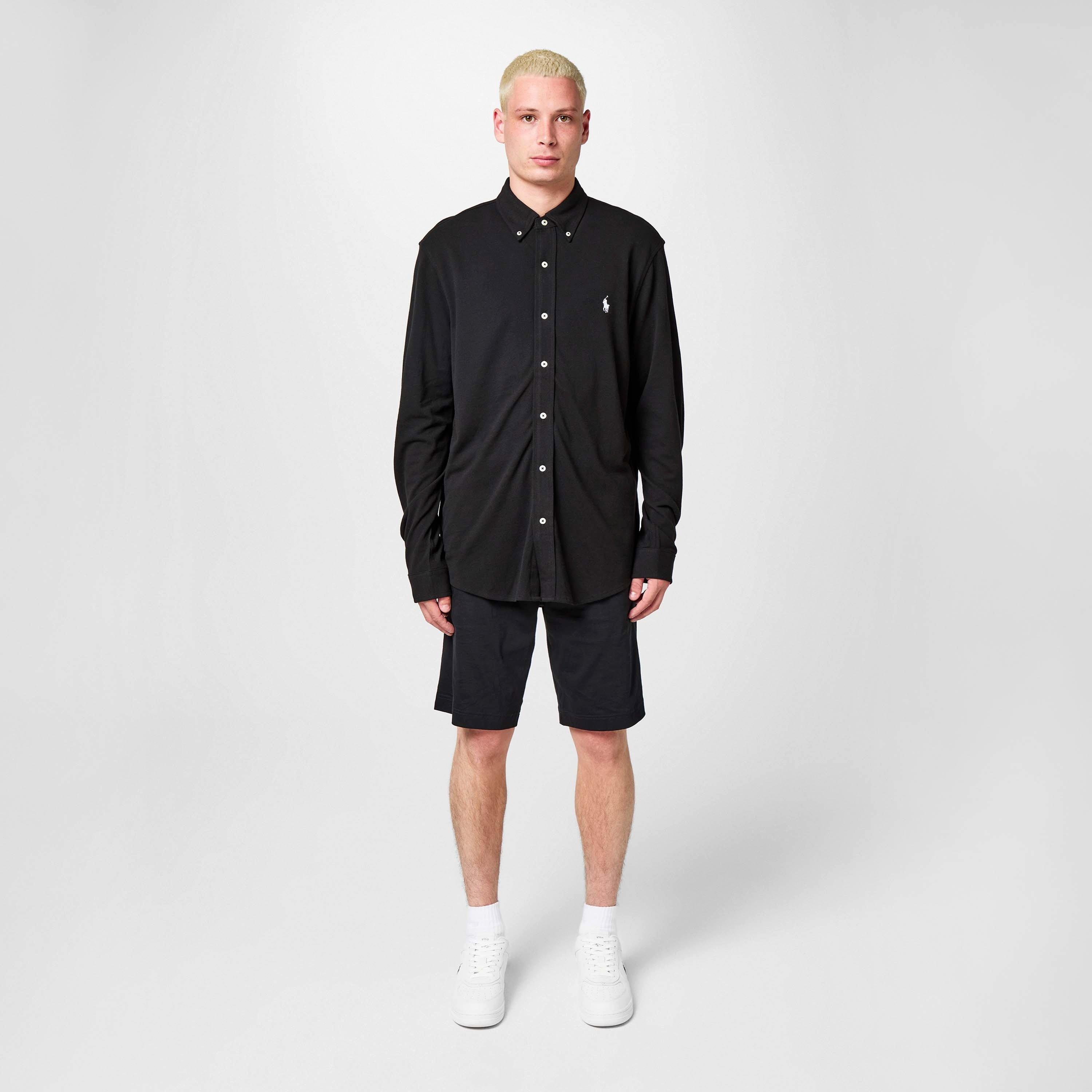 Men's Slim Fit Button-Down Plain Shirt
