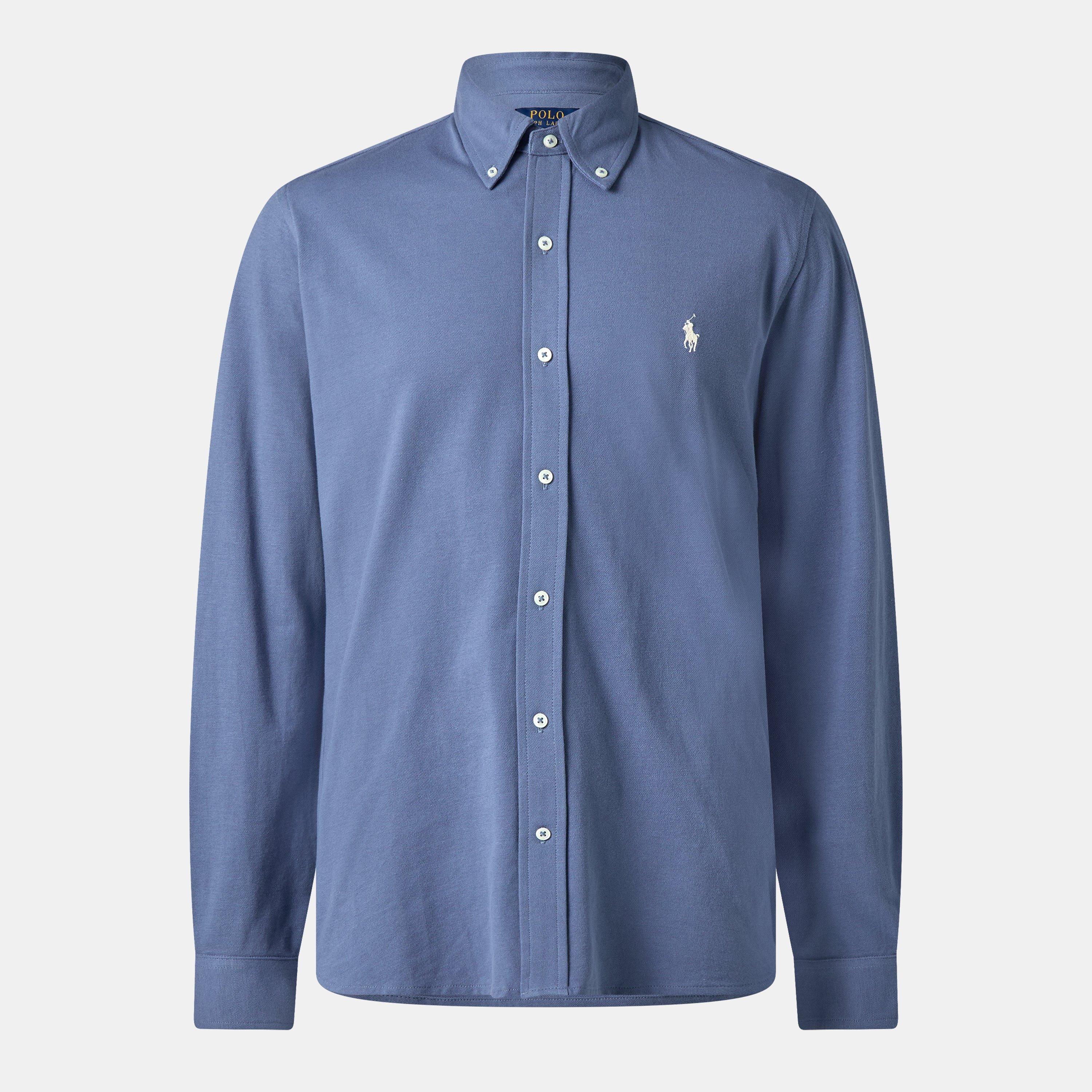 Men's Slim Fit Button-Down Plain Shirt