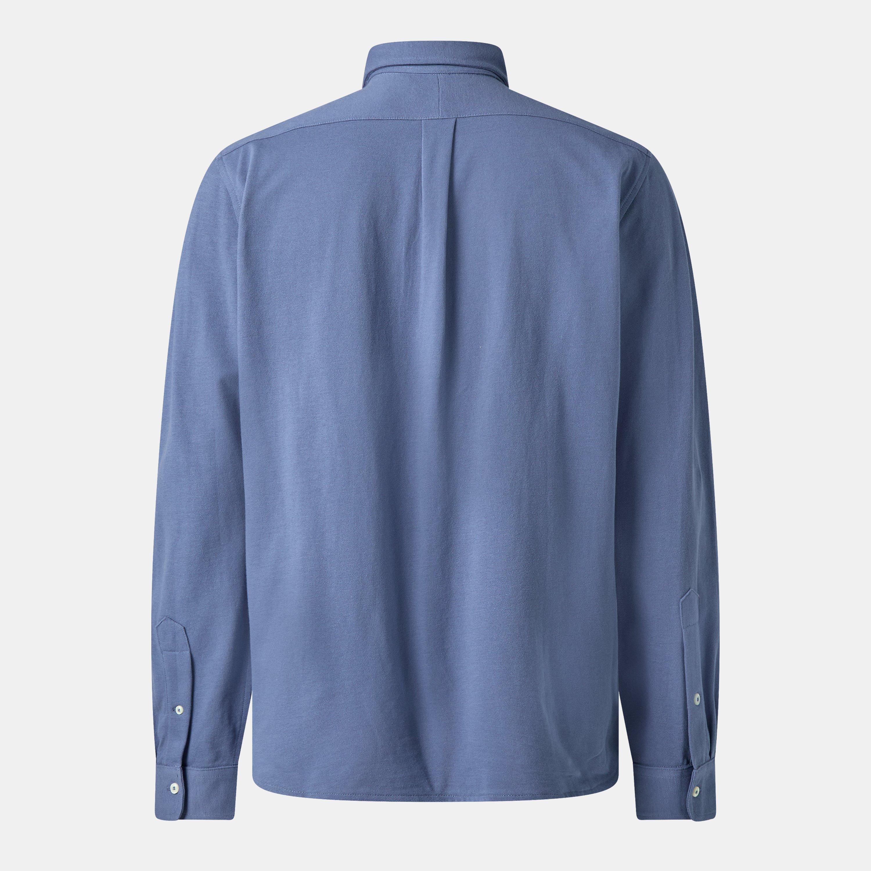Slim Fit Button-Down Plain Shirt