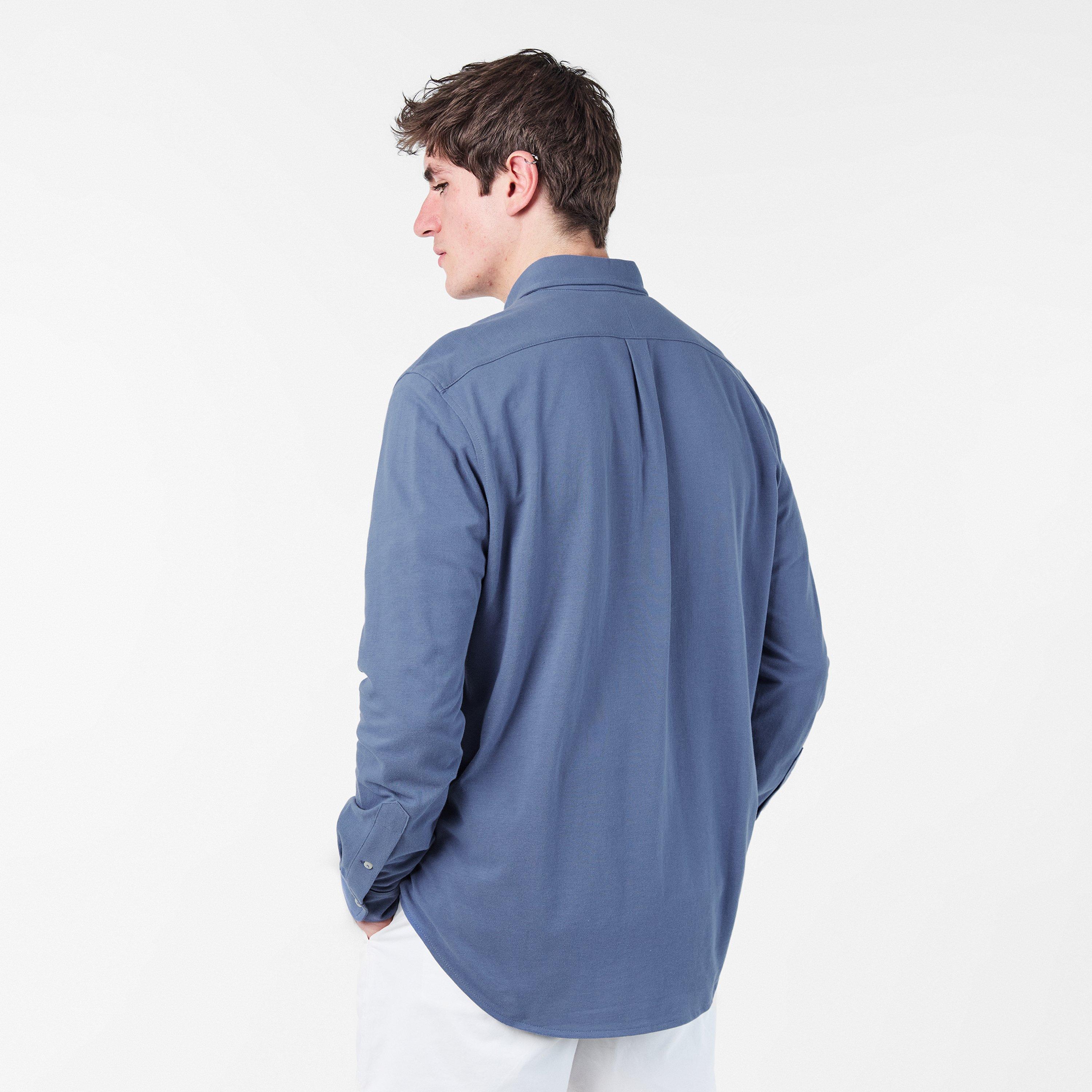 Men's Slim Fit Button-Down Plain Shirt