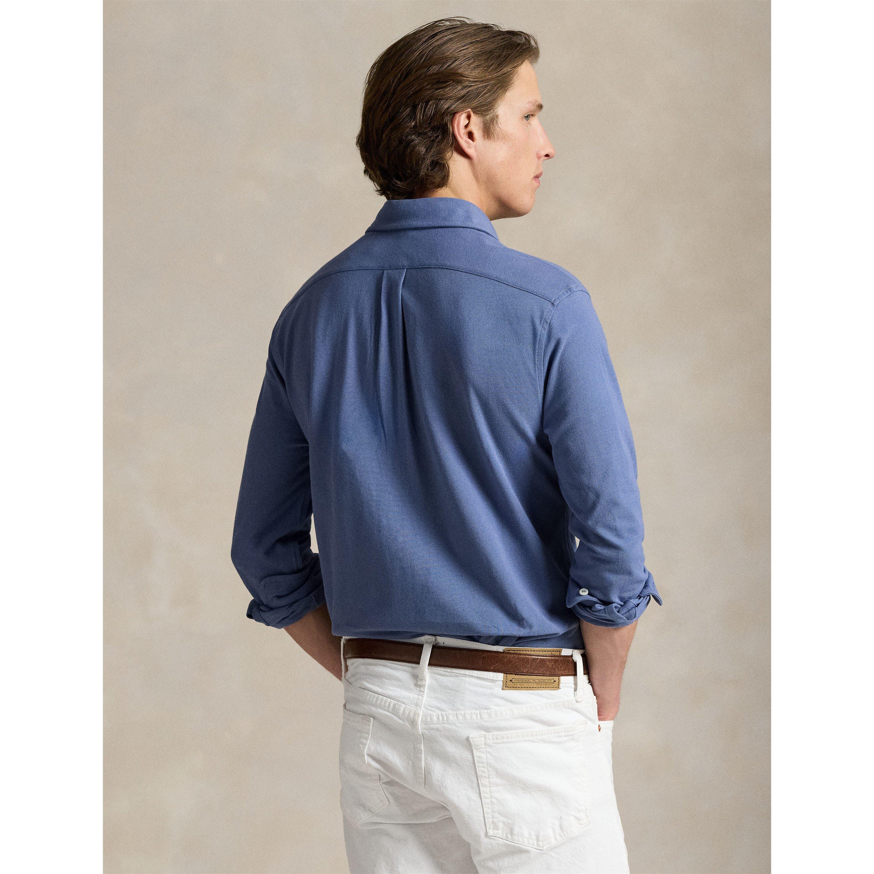 Slim Fit Button-Down Plain Shirt