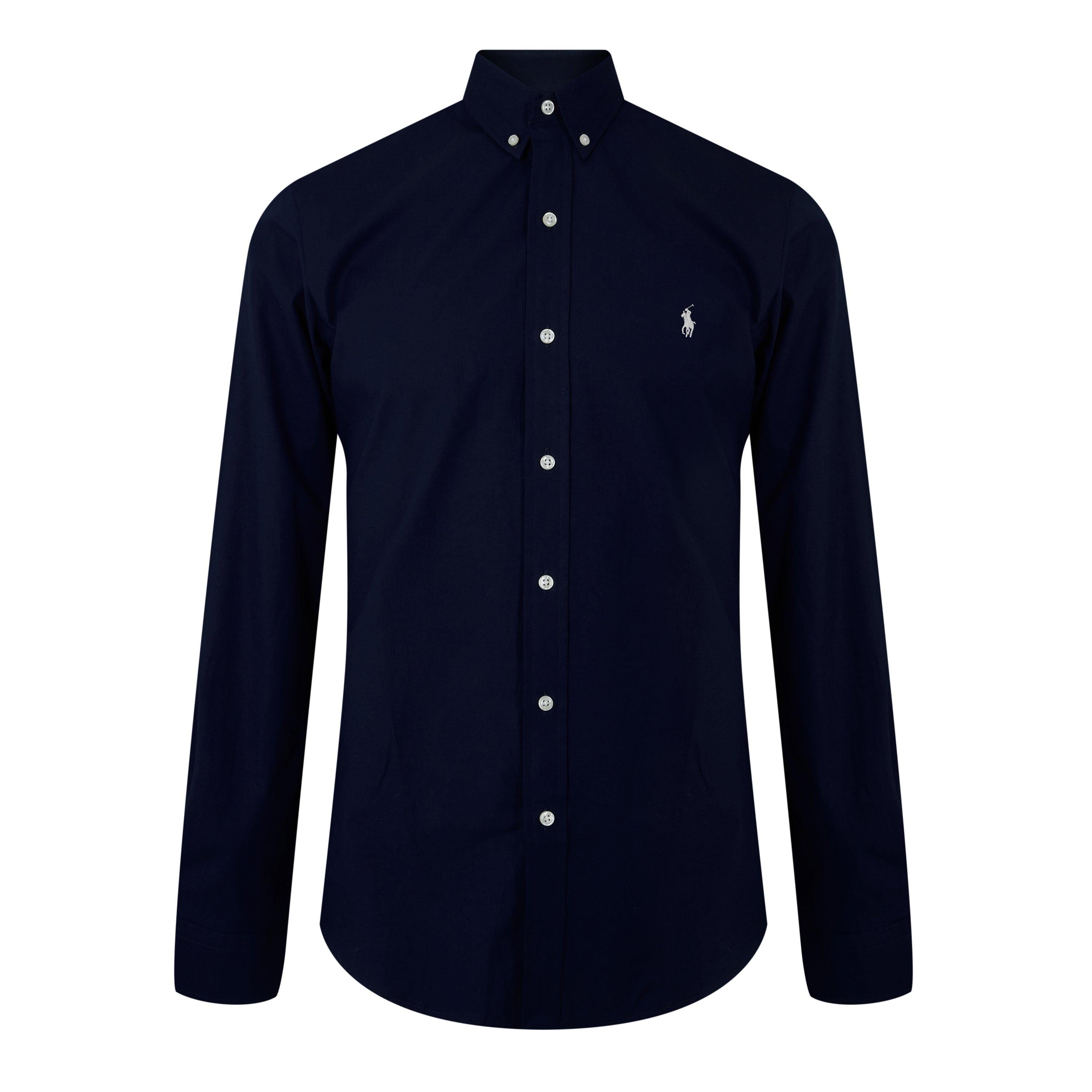 Men's Slim Fit Button-Down Plain Shirt
