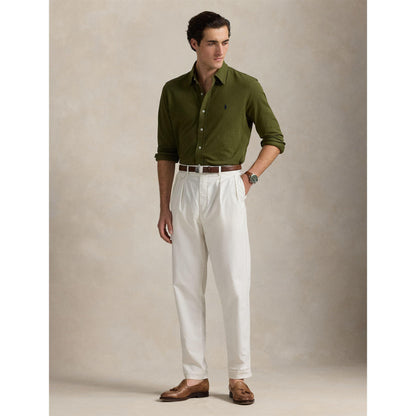 Slim Fit Button-Down Plain Shirt